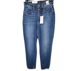 New Judy Blue Front Yoke High Waist Slim Fit Denim Blue Women’s Jeans Sz 1/25